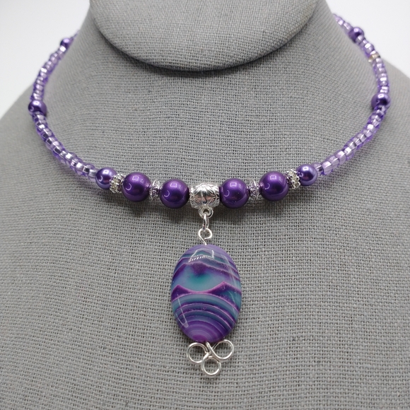 Handmade Jewelry - New Hand Crafted Memory Wire Choker Necklace